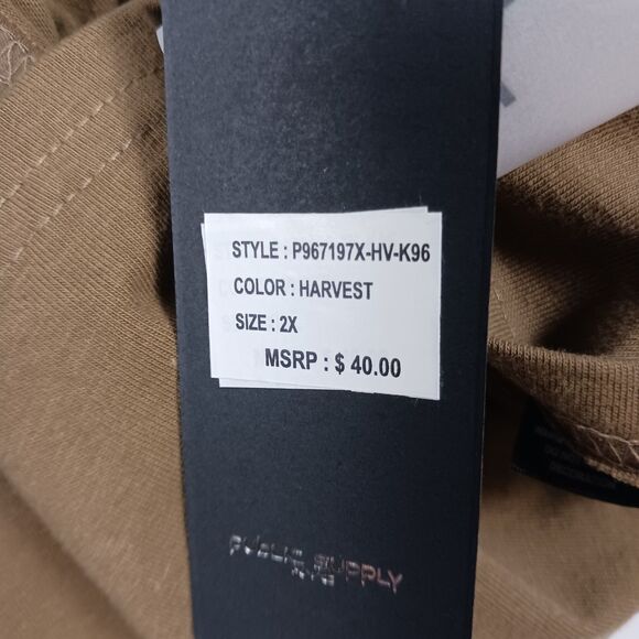 Public Supply NYC 2X T-shirt Olive Green Embroidered "Brooklyn" NWT - Picture 5 of 10